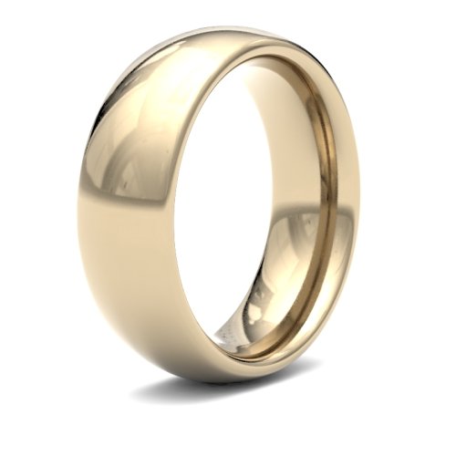 14ct Yellow Gold 7mm Heavy Court Wedding Ring