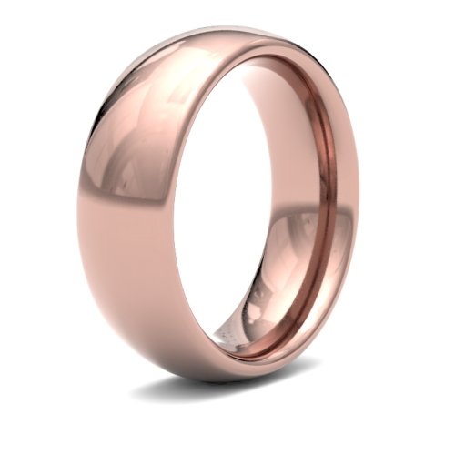 14ct Rose Gold 7mm Heavy Court Wedding Ring