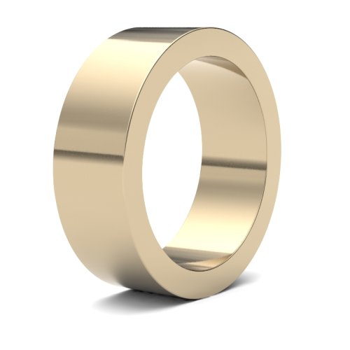 9ct Yellow Gold 7mm Flat Heavy Wedding Ring
