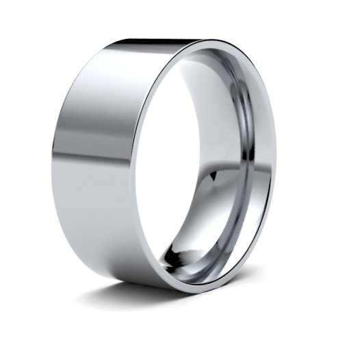 Palladium 8mm Light Flat Court Wedding Ring