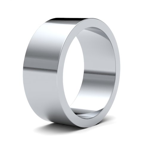 Palladium 8mm Flat Light Wedding Ring