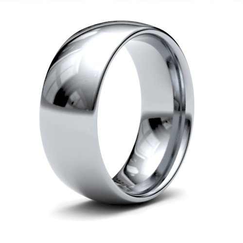 Platinum 8mm Medium Court Wedding Ring