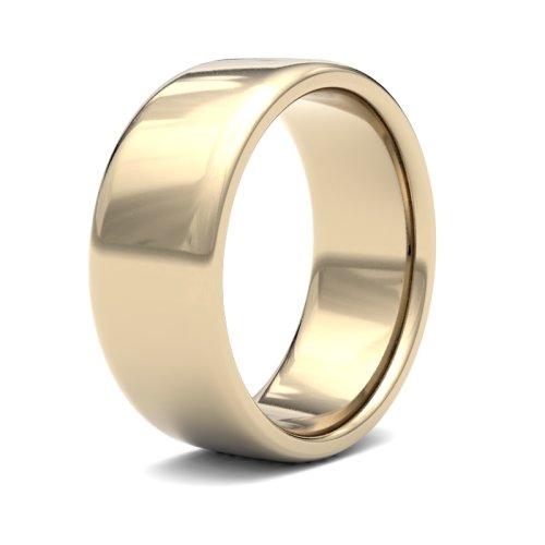 14ct Yellow Gold 8mm Medium Soft Court Wedding Ring