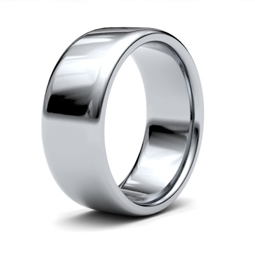 Platinum 8mm Medium Soft Court Wedding Ring