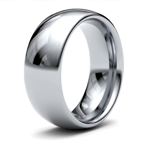 Platinum 8mm Heavy Court Wedding Ring