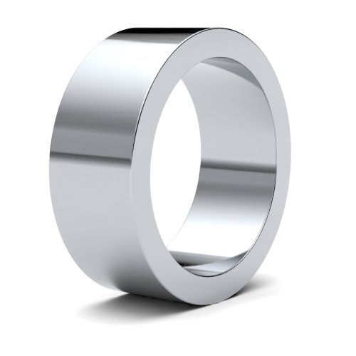 Platinum 8mm Flat Heavy Wedding Ring