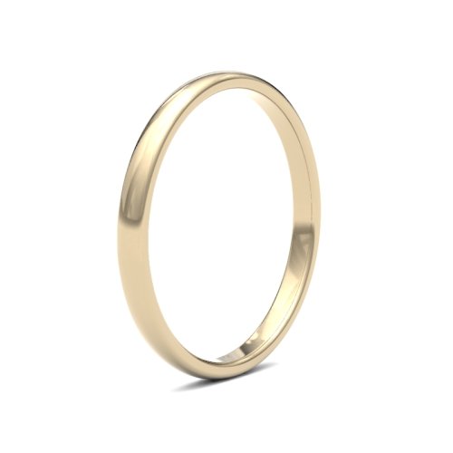 9ct Yellow Gold 2mm Premium Medium Court Wedding Ring