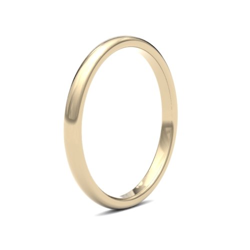 18ct Yellow Gold 2mm Premium Heavy Court Wedding Ring
