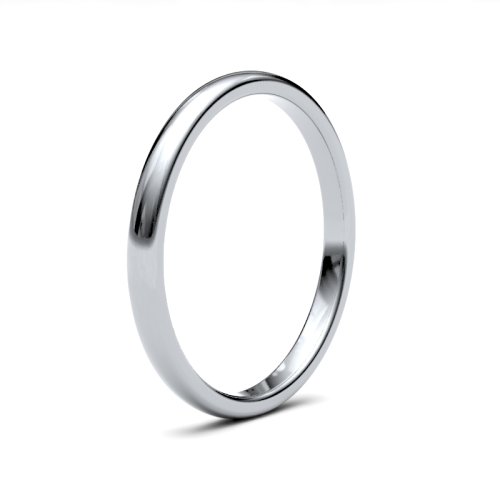 14ct White Gold 2mm Premium Heavy Court Wedding Ring