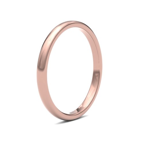 9ct Rose Gold 2mm Premium Heavy Court Wedding Ring