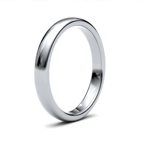 Platinum 3mm Premium Heavy Court Wedding Ring