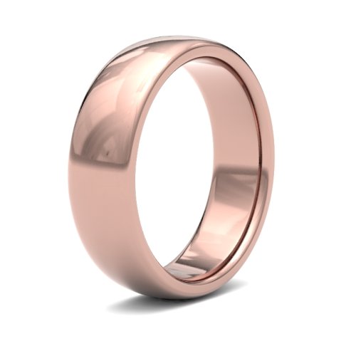 9ct Rose Gold 6mm Premium Medium Court Wedding Ring