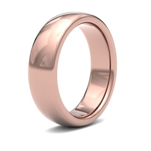 9ct Rose Gold 6mm Premium Heavy Court Wedding Ring