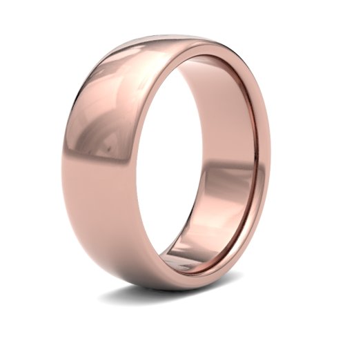 9ct Rose Gold 7mm Premium Medium Court Wedding Ring