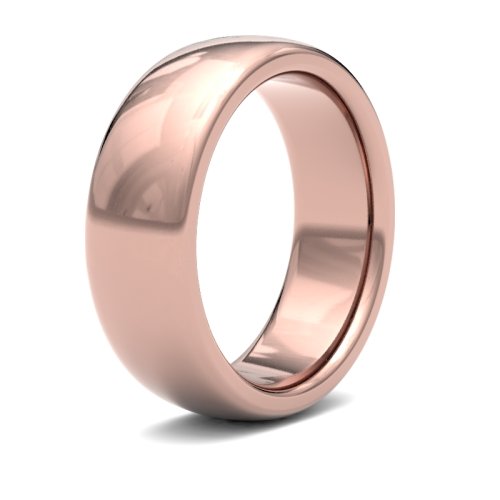 18ct Rose Gold 7mm Premium Heavy Court Wedding Ring