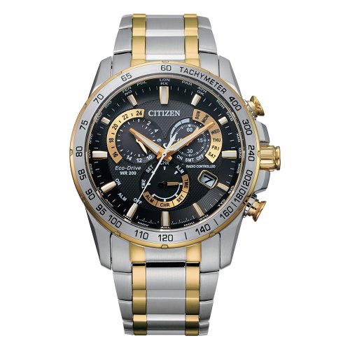 Citizen Men's Eco-Drive Perpetual Chronograph Watch in Two Tone Stainless Steel