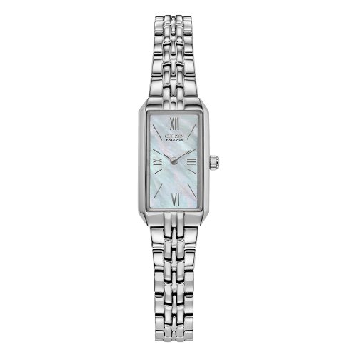 Citizen Women's Eco-Drive Silhouette Mother of Pearl Dial Stainless Steel Watch