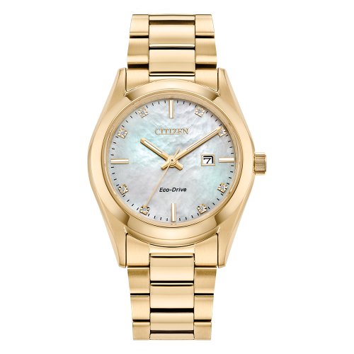 Citizen Women's Eco Drive Luxury Sport Watch Gold Tone Stainless Steel Strap