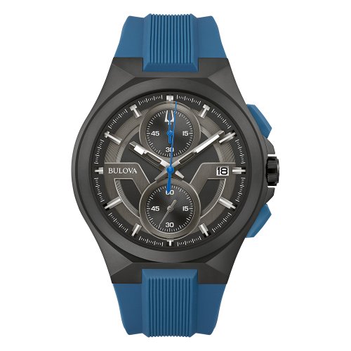 Bulova Men's Maquina Chronograph Watch with Blue Strap