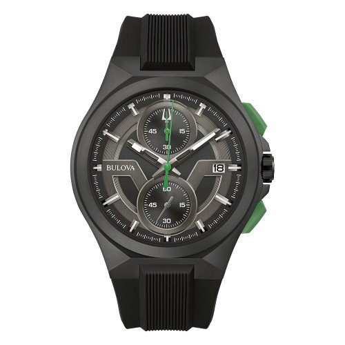 Bulova Men's Maquina Chronograph Watch with Black Strap