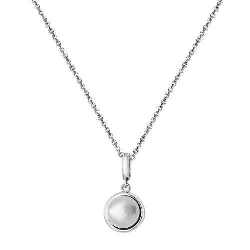 Silver Rhodium Plated Freshwater Pearl Necklet 