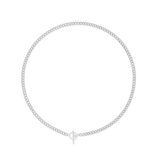 Silver Albert T Bar Necklet 