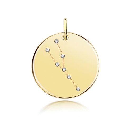 Silver Gold Plated Zodiac Constellation Taurus 