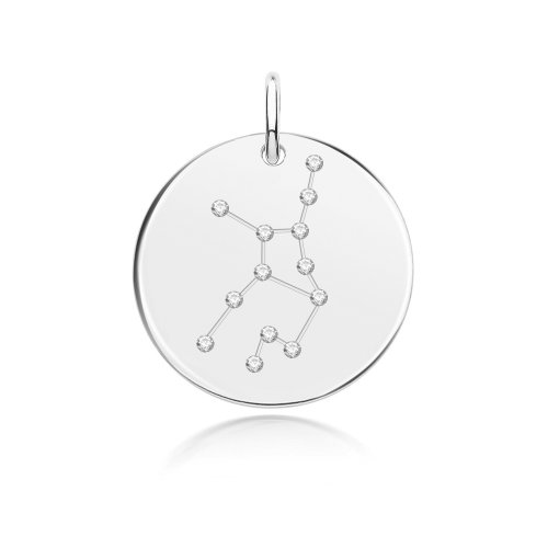 Silver Rhodium Zodiac Constellation Virgo 