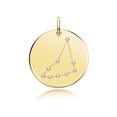 Silver Gold Plated Zodiac Constellation Capricorn 