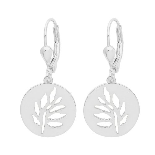 Silver Rhodium Plated Branch Drops 