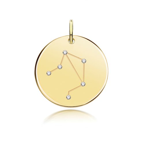 Silver Gold Plated Zodiac Constellation Libra 