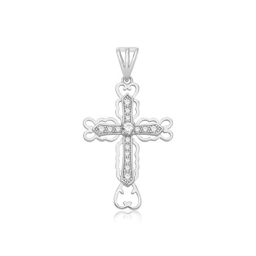 Silver Cz Cross 