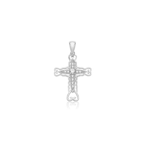 Silver Cz Cross 