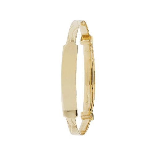 9ct Gold Babies' Diamond Cut Expandable Id Bangle 