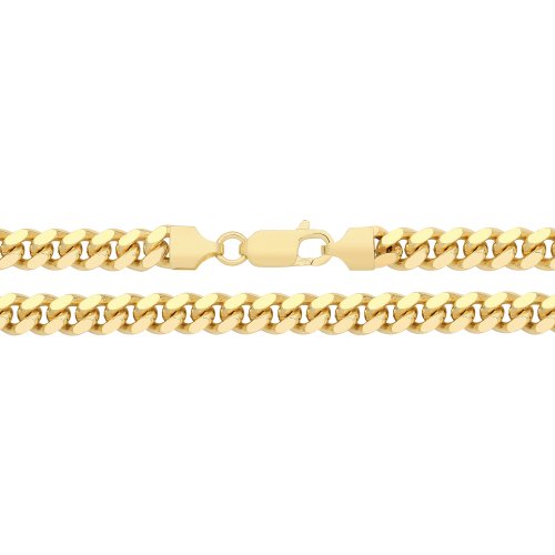 Silver Gold Plated Miami Bombe Curb 