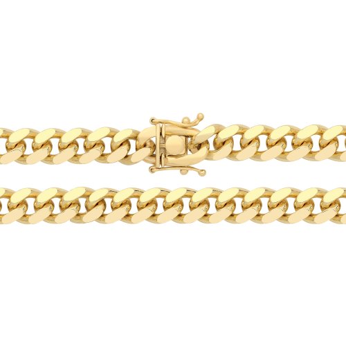 Silver Gold Plated Miami Bombe Curb 