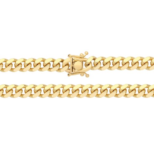 Silver Gold Plated Miami Bombe Curb 