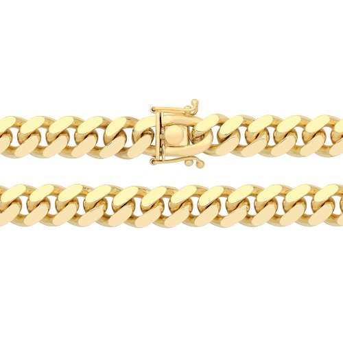 Silver Gold Plated Miami Bombe Curb 