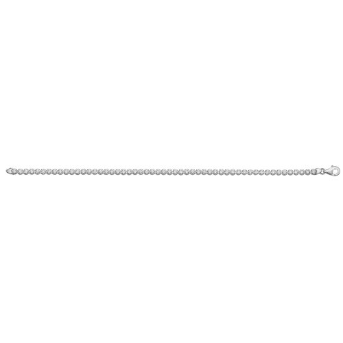 Silver Round Cz Tennis Bracelet 