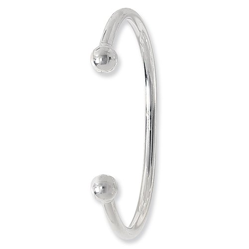 Silver Torc Bangle 