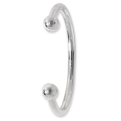 Silver Torc Bangle 