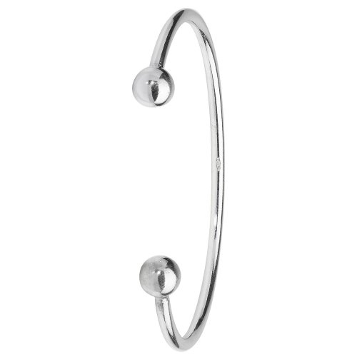 Silver Torc Bangle 