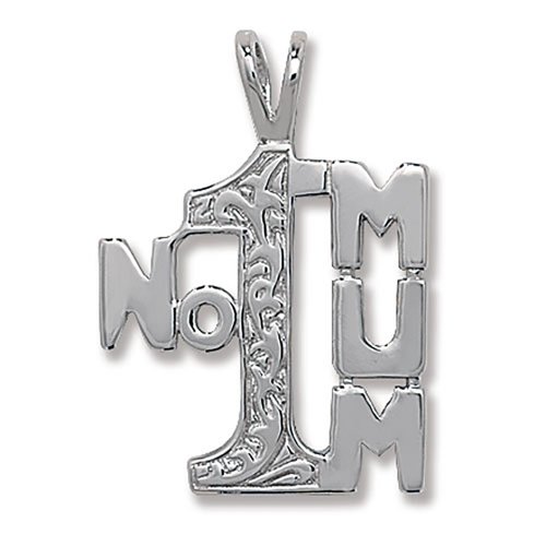 Silver No 1 Mum Pendant 