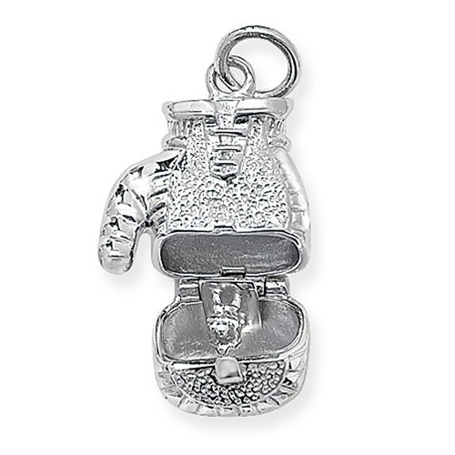Silver Hinged Boxing Glove Pendant 