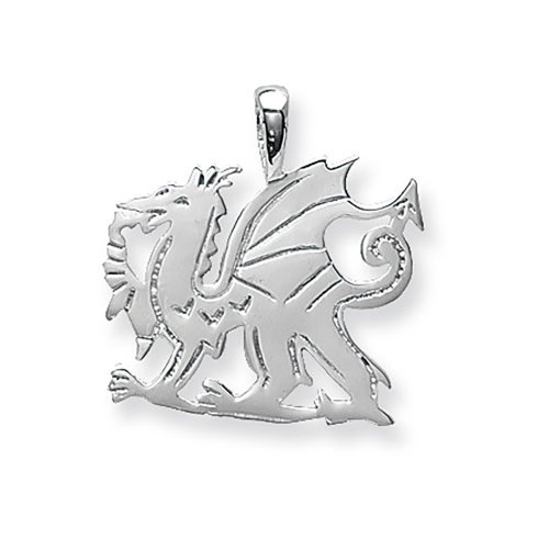Silver Welsh Dragon Pendant 