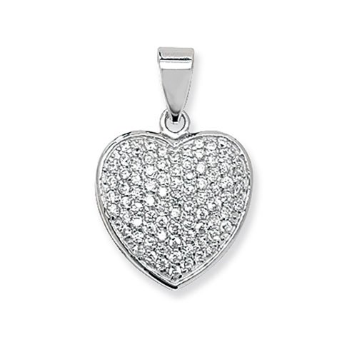 Silver Cz Heart Pendant 