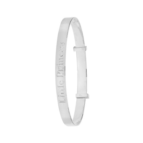 Silver Babies' Expandable Little Princess Bangle 
