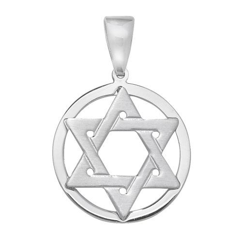 Silver Star Of David Pendant 
