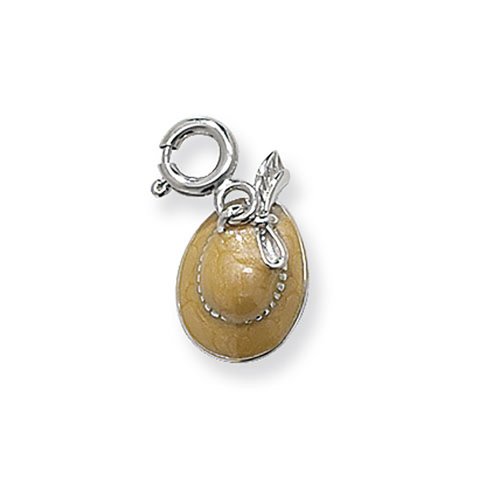 Silver Enameled Hat Pendant 
