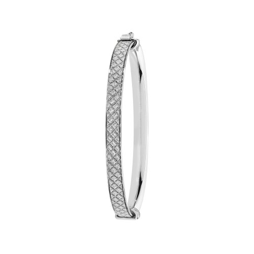 Silver Babies' Moondust Hinged Bangle 